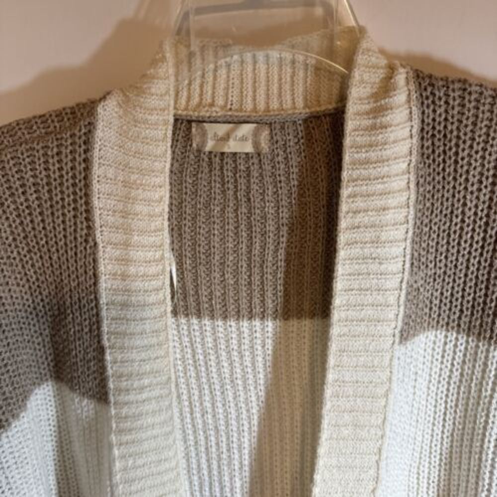 Altar'd State Cardigan Sweater Open Front Long Sleeve‎ Mocha Pink Size Small New - Picture 5 of 6